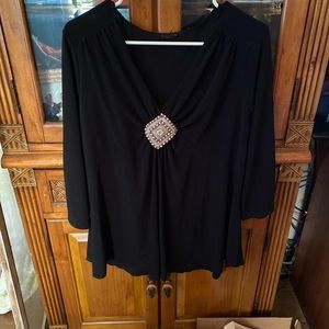 Black blouse with beading